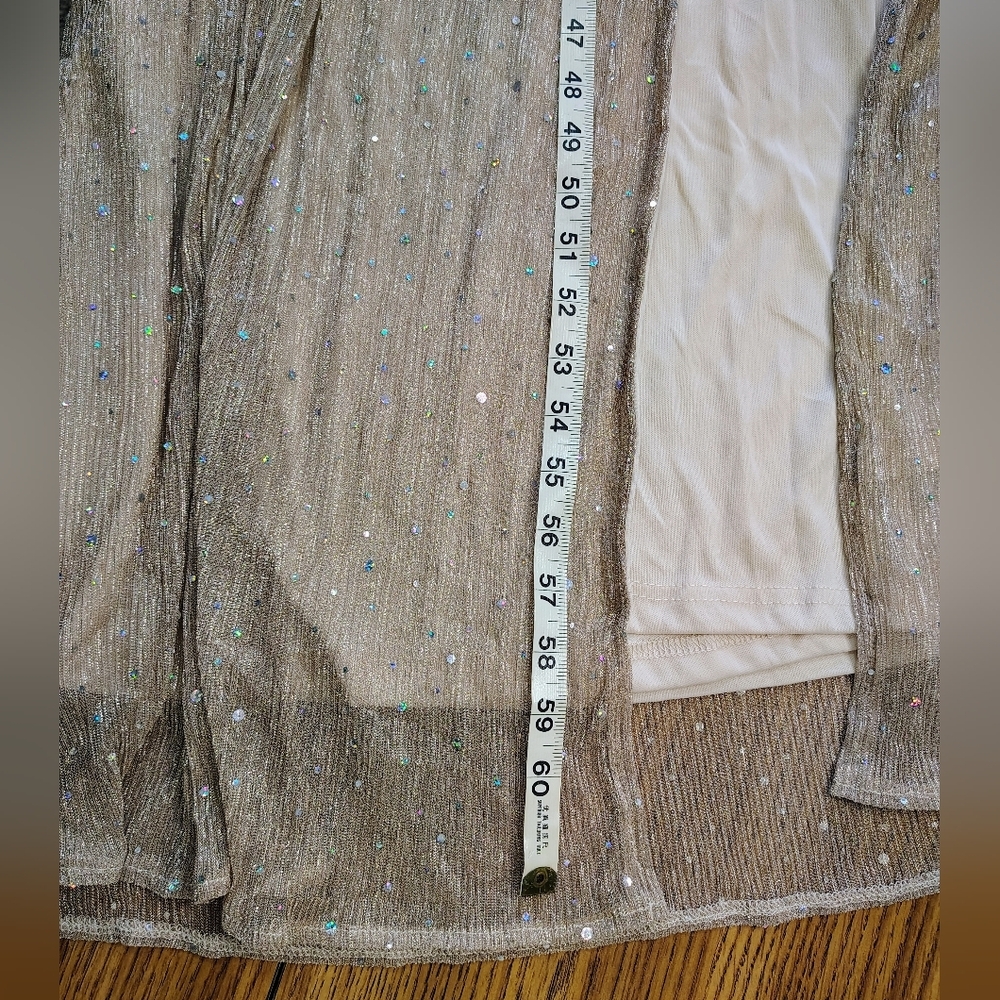 Baltic Born Shimmering Champagne Maxi Dress Size L - Picture 12 of 16